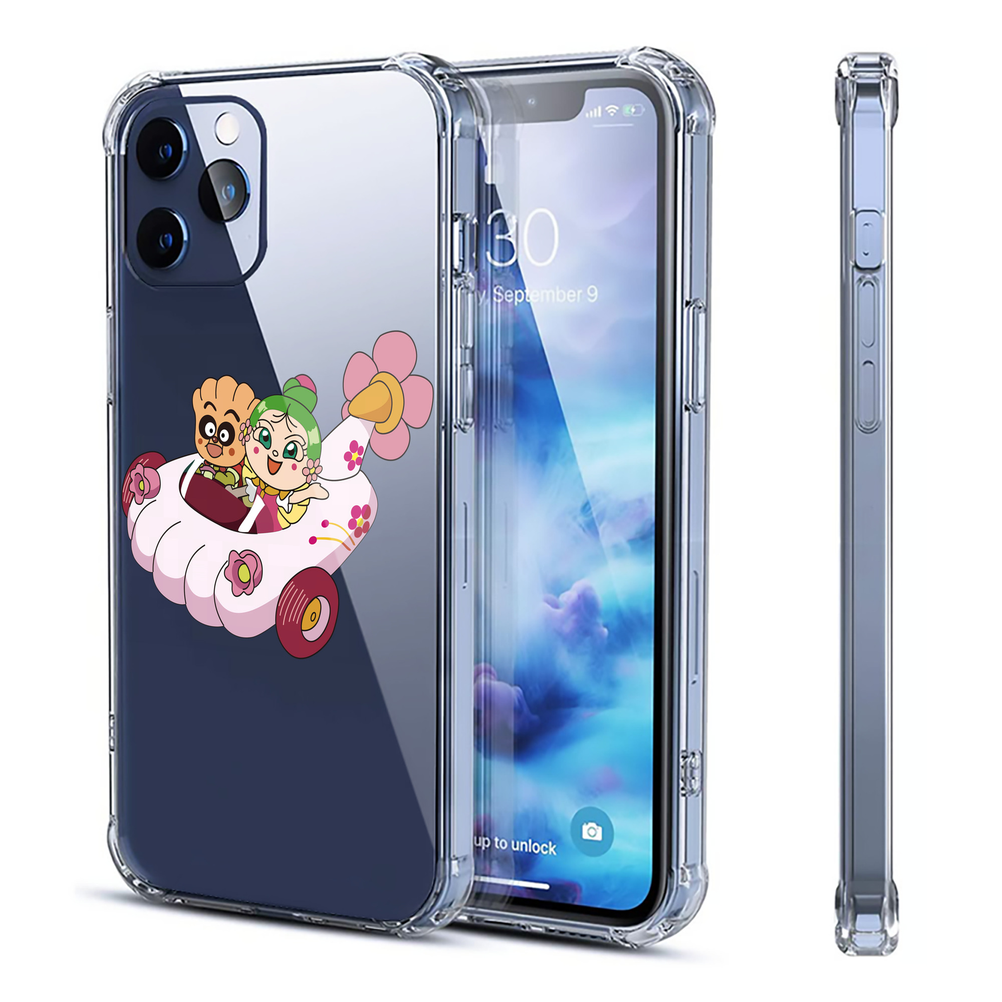 （画像用） アンパンマン Anpanman 【iPhone 12シリーズ対応】透明スマホケース（クリアソフトケース）